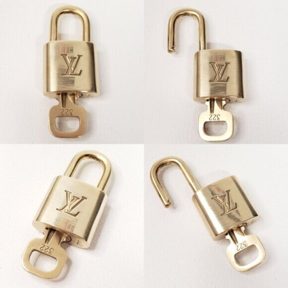 Louis Vuitton Authentic Gold Padlock with Key Shiny - Picture 7 of 12